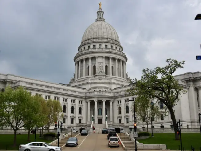 The Wisconsin Capitol building in Madison, Wisconsin.