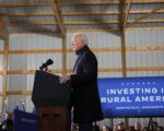 President Joe Biden speaks at Dutch Creek Farms in Northfield, Minn., Wednesday, Nov. 1, 2023. (AP Photo/Andrew Harnik)