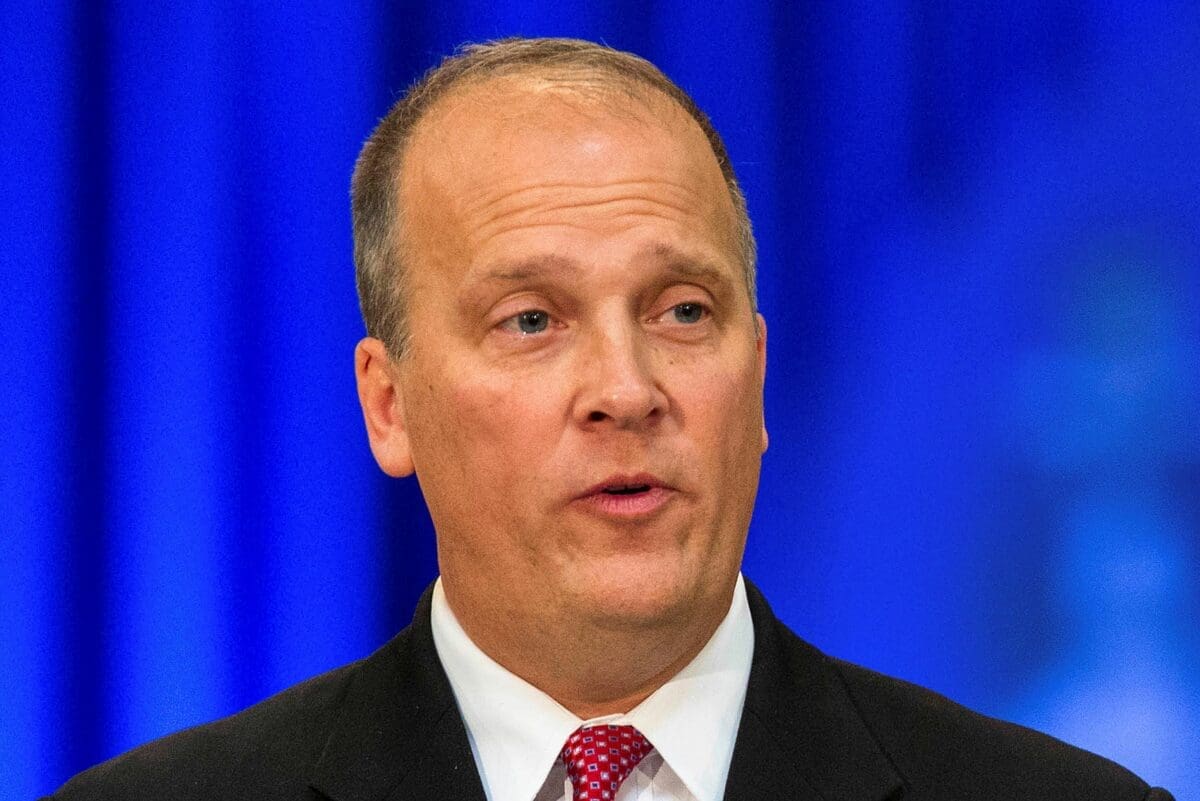 Wisconsin Attorney General Brad Schimel speaks during his inauguration ceremony at the Capitol in Madison, Wis., Jan. 5, 2015.