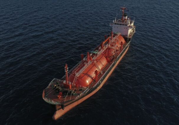 The liquefied petroleum gas tanker GAZ INTERCEPTOR, flying the Panama flag, is moored off the coast of Cyprus. Limassol, Cyprus, Friday, January 26, 2024. Qatar, one of the largest exporters of liquefied natural gas (LNG), is pushing back delivery dates to Europe due to attacks by Yemen's Houthi rebels in the Red Sea, Bloomberg reported, citing sources. (Photo by Danil Shamkin/NurPhoto via AP)
